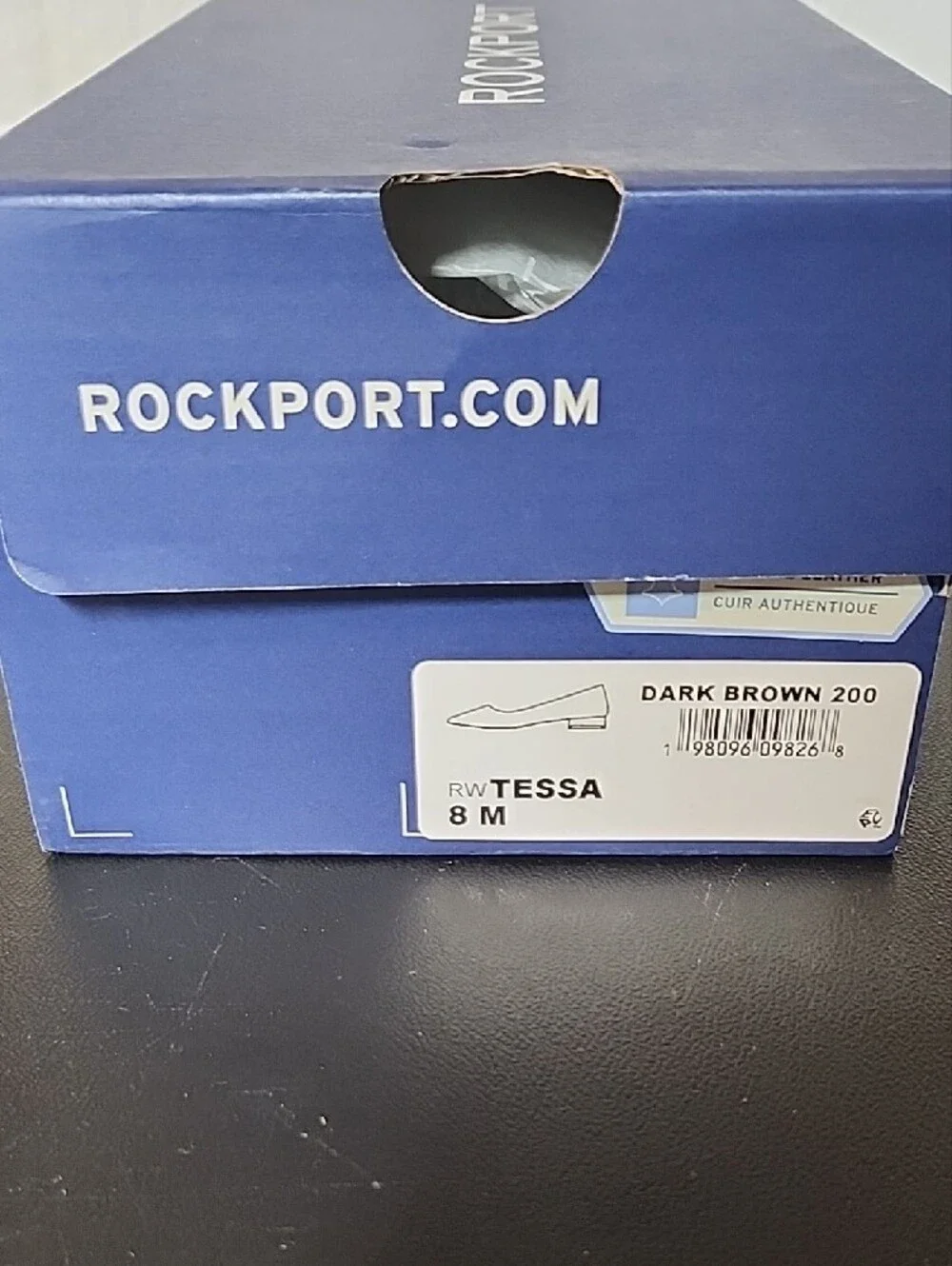 Rockport Tessa Brown Suede Low Block Heel Flats